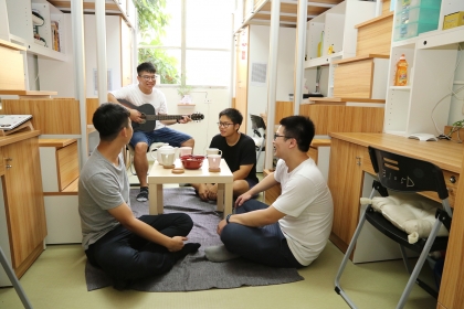 興大男宿禮齋內裝設備再升級，日式和風的裝潢風格，營造家的溫馨舒適感。