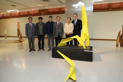 楊上峰的作品「躍升」將捐給興大，作為校園裝置藝術品。
