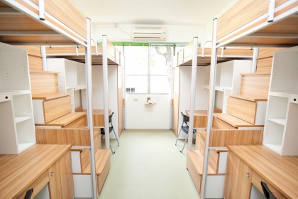 興大男宿禮齋內裝設備再升級，日式和風的裝潢風格，營造家的溫馨舒適感。