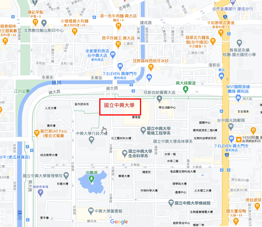 興大GOOGLE地圖