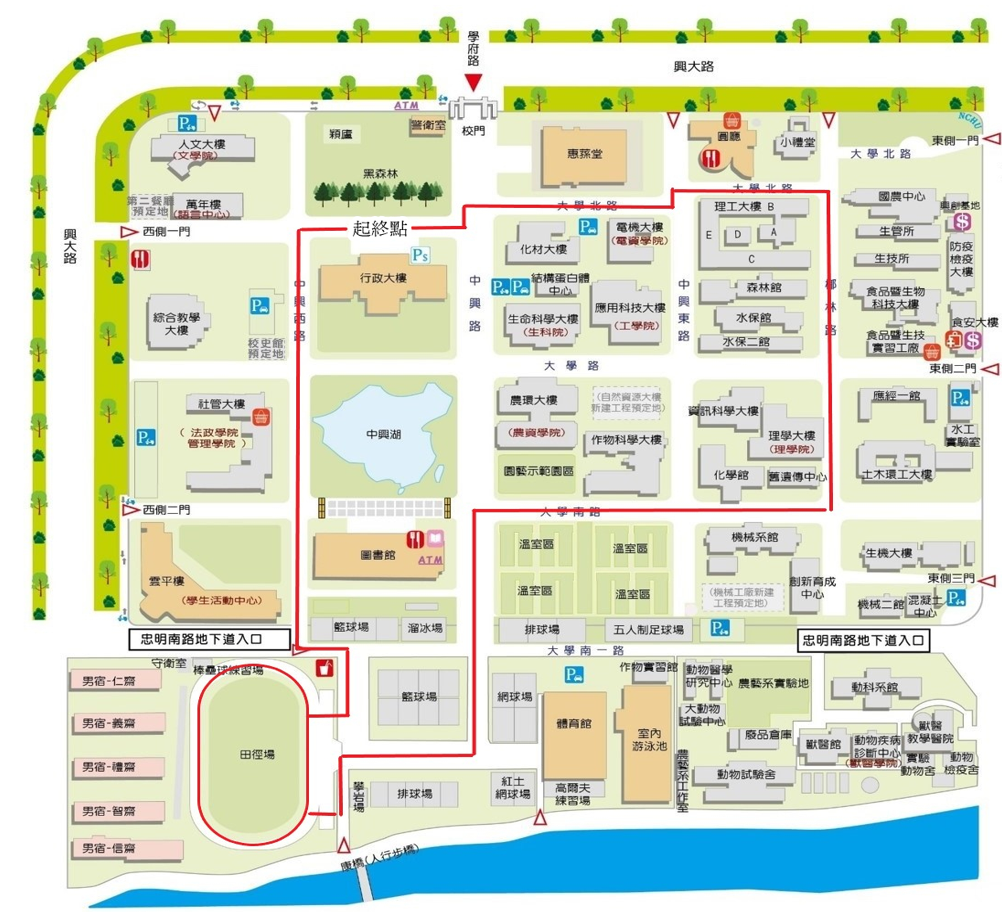 校園健康路跑路線圖