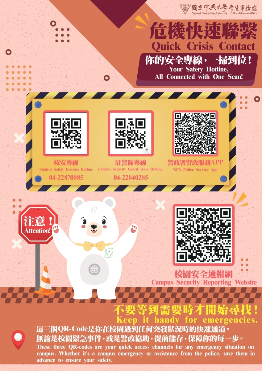 危機快速聯繫選導海報