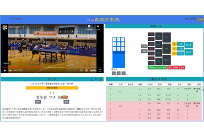 桌球技術模擬分析系統（圖許銘華提供）