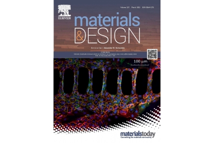 2023年3月發表微血管論文獲選《材料與設計》（Materials and Design）期刊封面