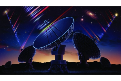 Illustration of a Fast Radio Burst (Credit: Shotaro Yamasaki)