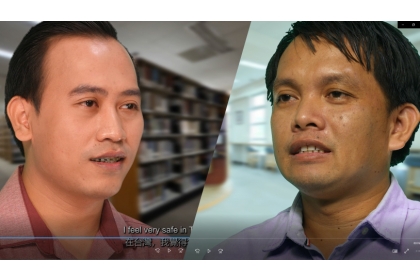 The Philippine Ph.D. Student worried about his family when they tested positive (right), The Indonesian Ph.D. student published two research papers in international journals during the COVID lockdown (left).