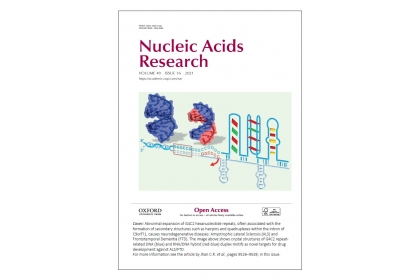 研究成果登上國際頂尖期刊《核酸研究》封面