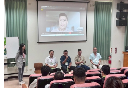 林火預警系統研習會，美國猶他州立大學教授王世宇教授越洋和與會者意見交流熱烈。