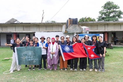 Group photo of the NCHU International Volunteer Team