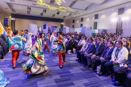 A traditional dance performance presented by Bulacan State University adds vibrancy to the event.