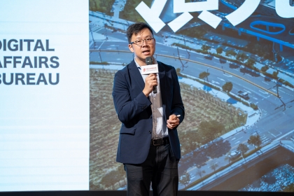 台中市數位發展局長林谷隆致詞