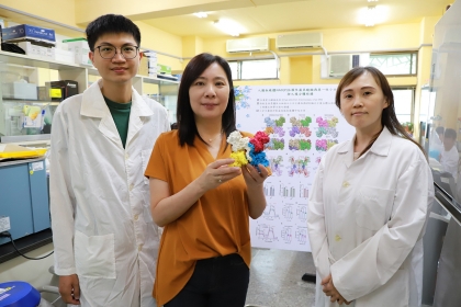 興大洪慧芝教授（中）研究團隊以粒線體代謝為標靶，開發癌症新療法登國際期刊