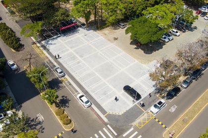 南園停車場工程規劃設置38席停車格（計資中心攝）