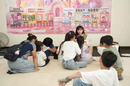 兒童遊戲區以「小小兵的健康任務」為主題