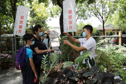 興大園藝系學生介紹盆栽