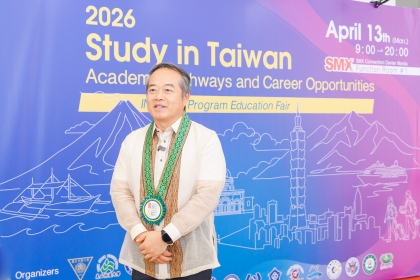 Taiwan Representative Chou Min-Kan attends in person and affirms the key role of the INTENSE Program in Taiwan–Philippines talent circulation.