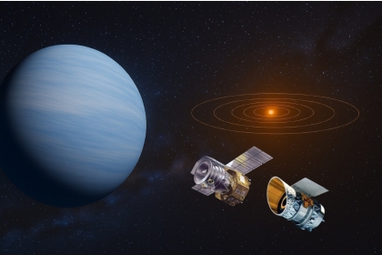  AKARI和IRAS太空望遠鏡觀測第九行星的想像圖
