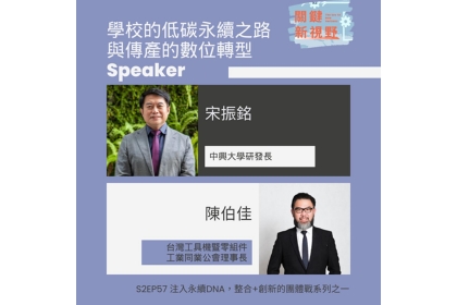 主講來賓: 國立中興大學研發長-宋振銘 