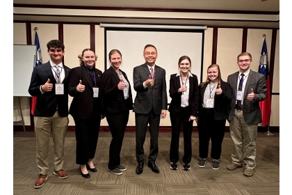 KSU students met Consul General Chang for Department of North American Affairs at Ministry of Foreign Affairs.