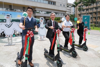中興大學6月起校本部引進oloo共享電動滑板車